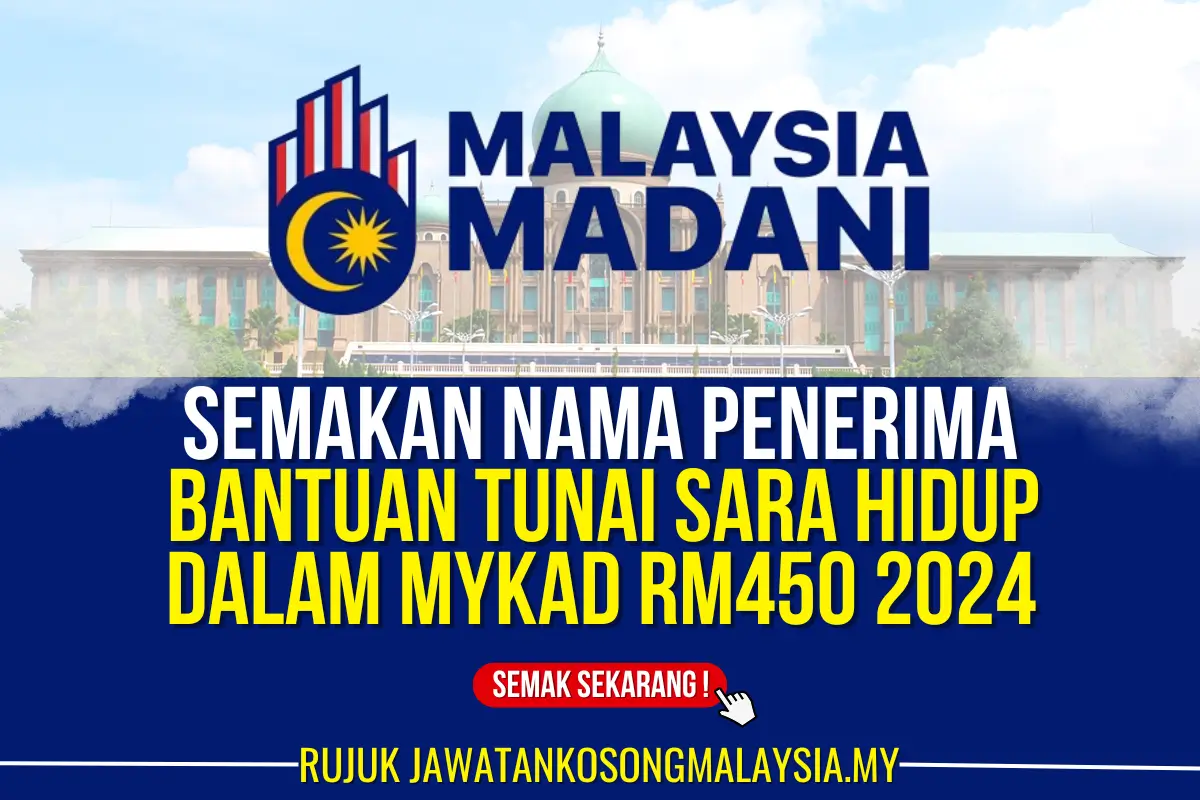 bantuan tunai sara hidup dalam mykad rm450 2024