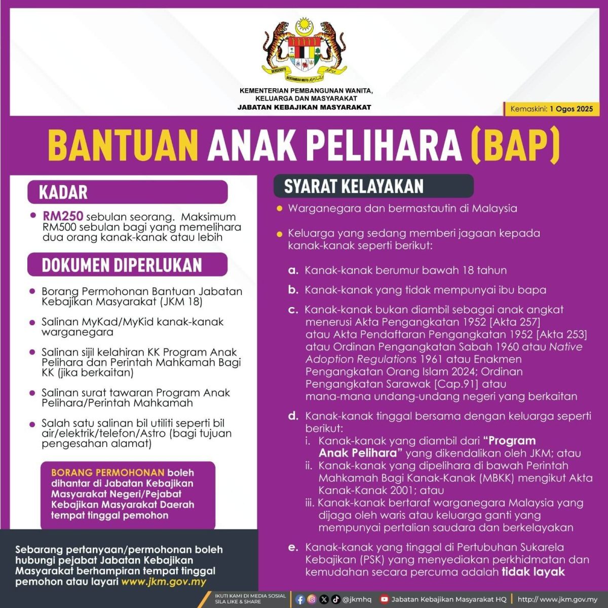 BANTUAN ANAK PELIHARA (BAP)