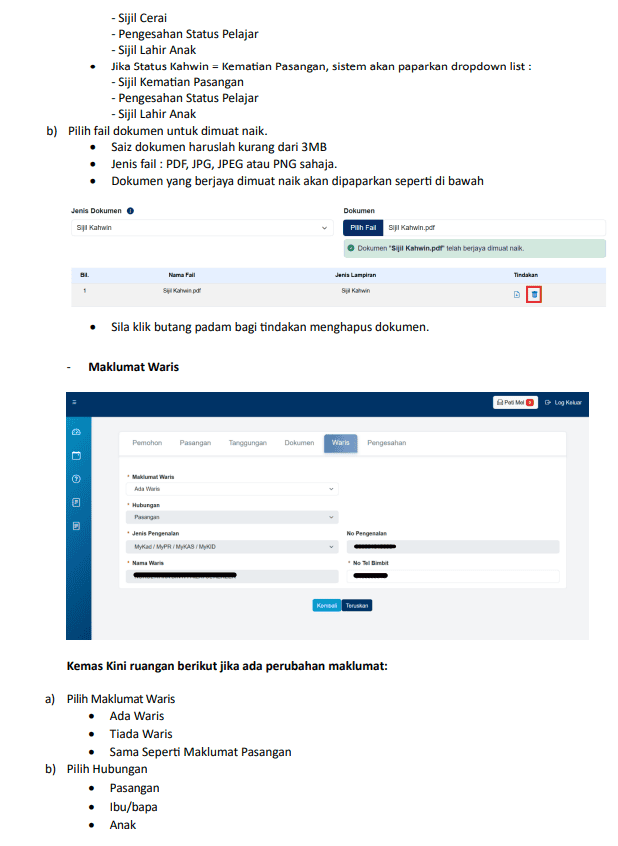 CARA KEMASKINI AKAUN BANK STR