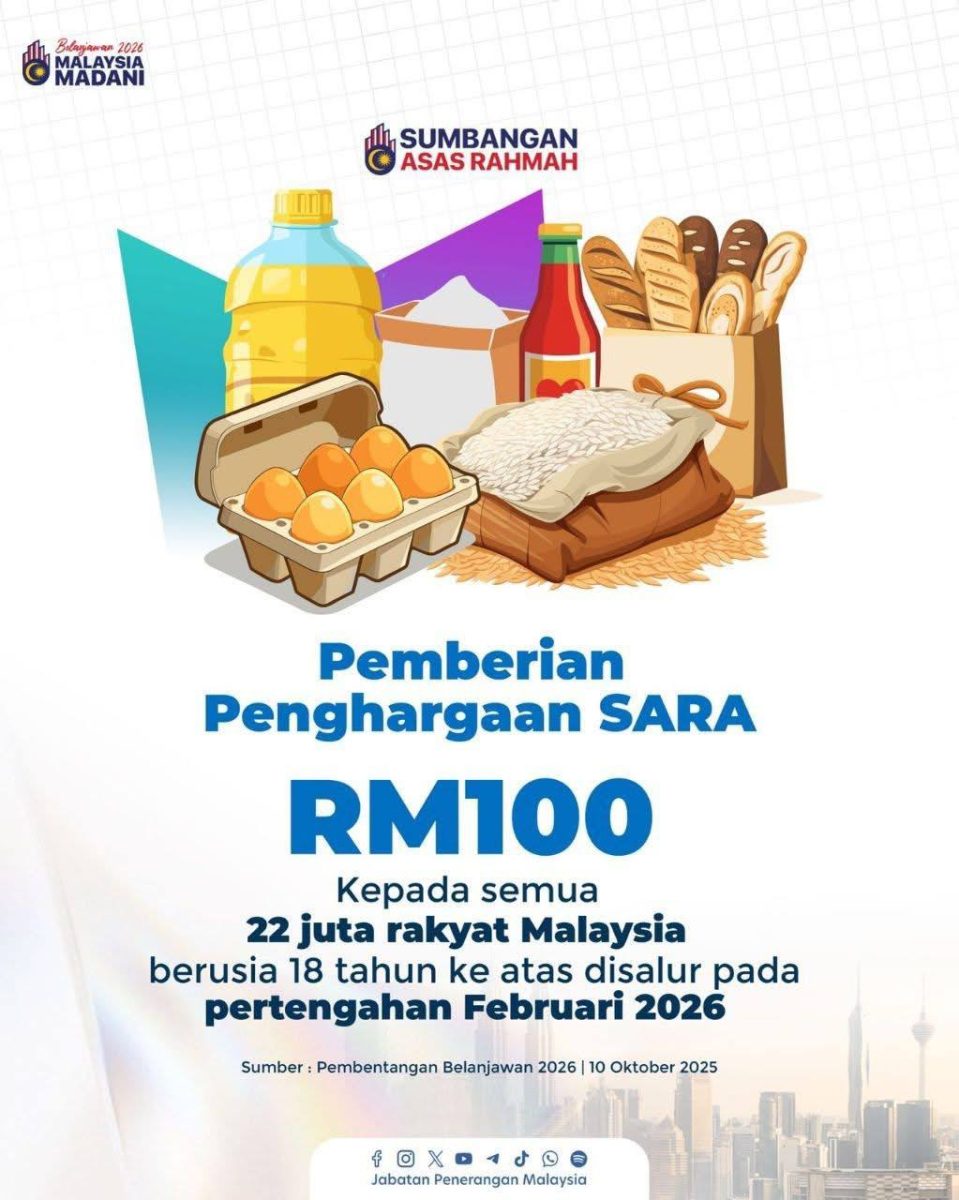 PENGHARGAAN SARA RM100