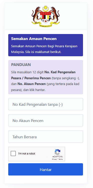 SEMAKAN BAYARAN PENCEN MELALUI MYPESARA KWAP