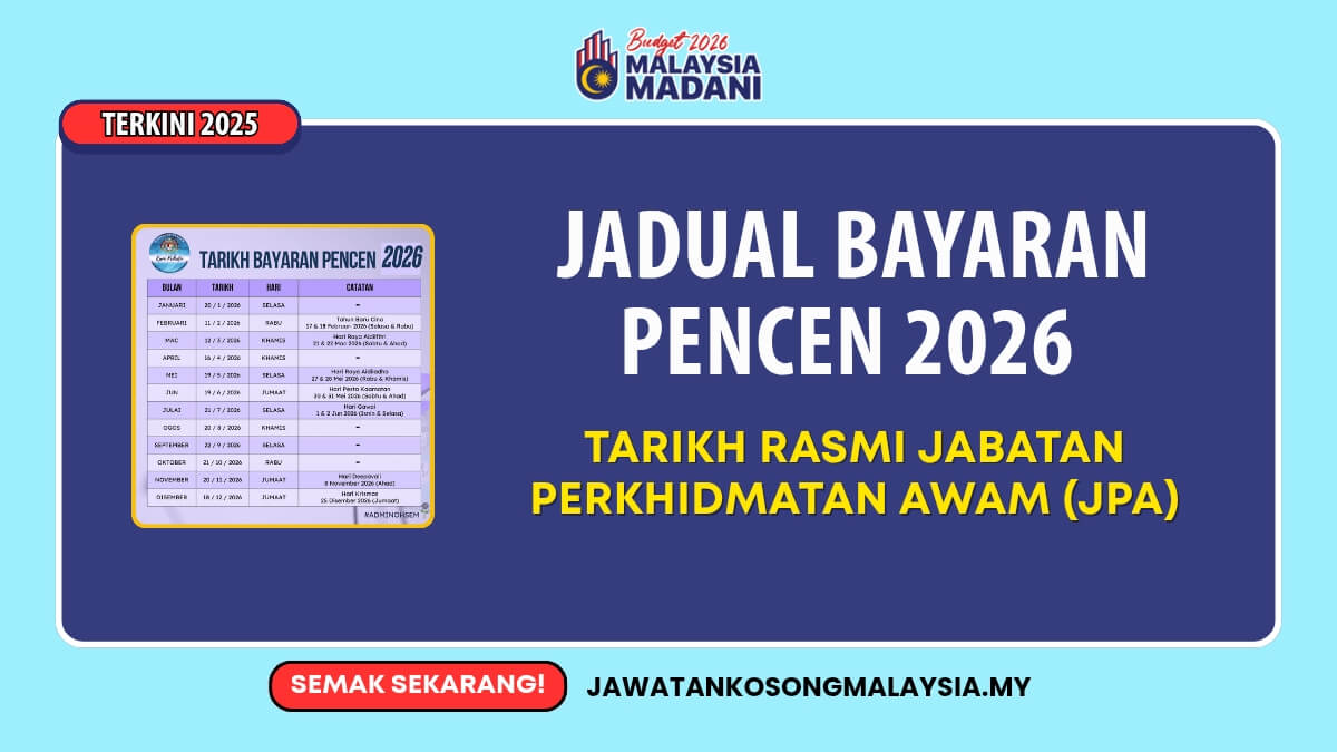 JADUAL BAYARAN PENCEN 2026