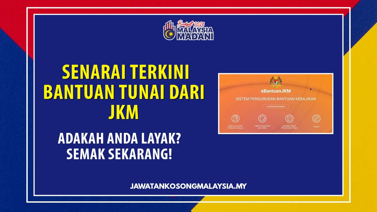 SENARAI BANTUAN TUNAI DARI JKM