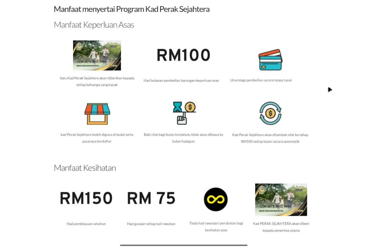 Manfaat Kad Perak Sejahtera