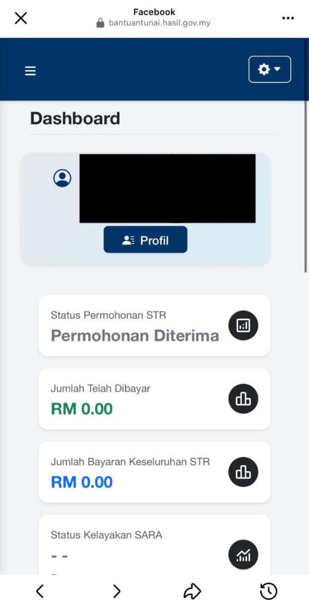 Semakan Kelayakan Bantuan STR 2026