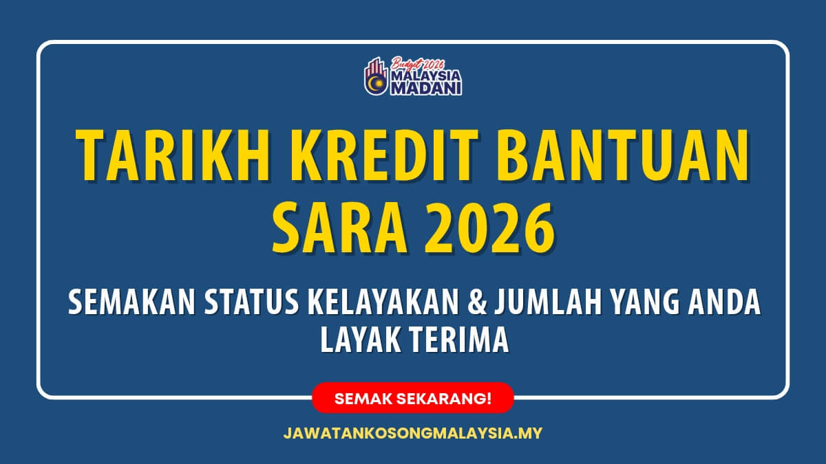 TARIKH KREDIT BANTUAN SARA